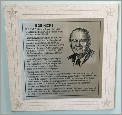 Broadcast Legend Marker-Bob Hicks